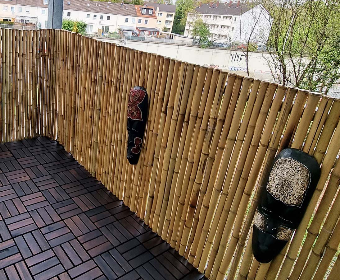 Sichtschutz ohne Bohren am Balkongeländer. Die besten Lösungen