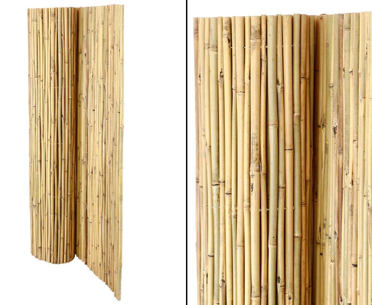 Bambusmatte Bali – Stabiler Sichtschutz 80 X 300 Cm, Aus Tonkin-Bambus, Mit Draht Durchbohrt, Für Balkon & Garten