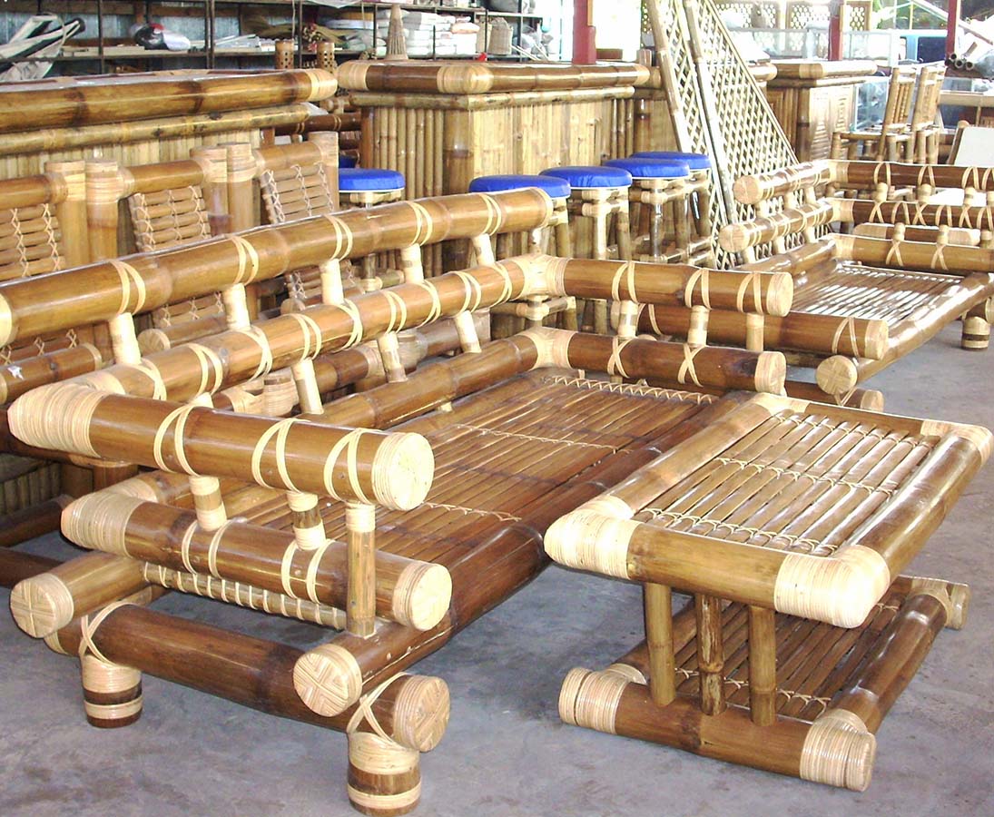Sitzbank Möbel aus Bambus