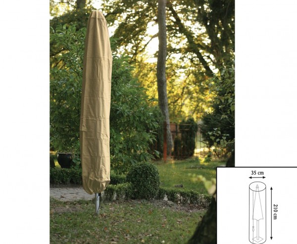 Abdeckhaube "Cover", für Sonnenschirm, mit 210cm und einem Durch. von 35cm, beige-uni 