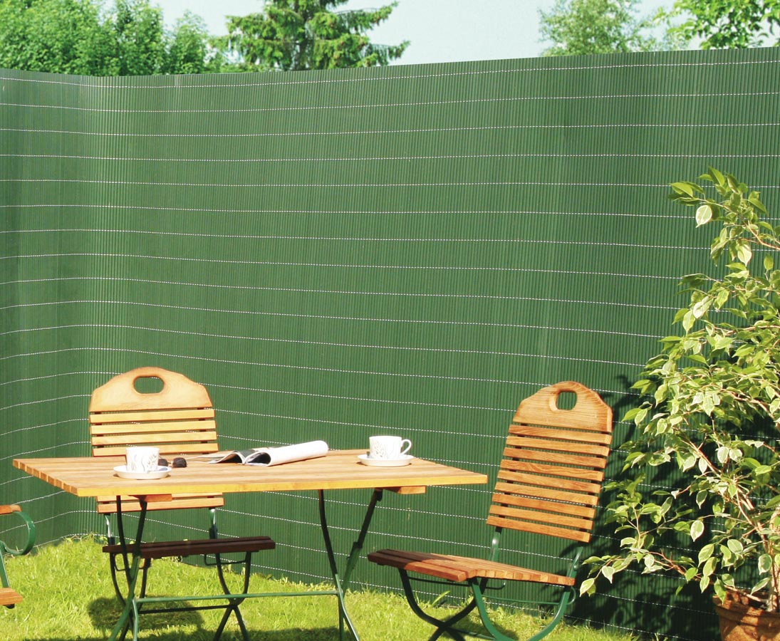 Premium PVC Sichtschutzmatte 180 x 300 cm grün Windschutz Sichtschutzzaun B-Ware 