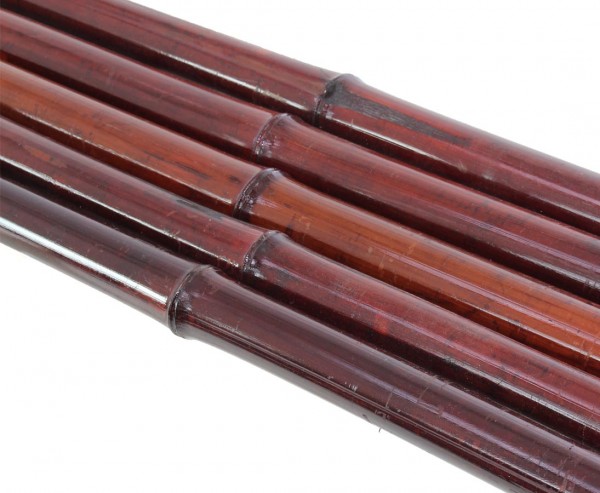 Bambusrohr mahagoni gefärbt 200cm mit 3,8 bis 5cm