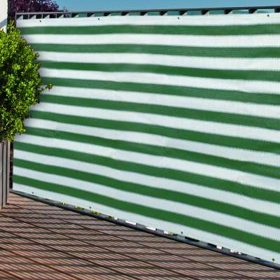 Videx PE Balkonbespannung 90x500 Cm – Grün/weiß, Mit Metallösen, Witterungsbeständig & UV-stabil, Für Sichtschutz