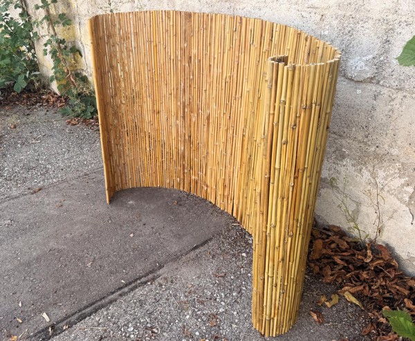 Yogy Bambusrollzaun Cendani Bambusrohre Durchm. 1–2 cm H90 x B200 cm mit Edelstahldraht