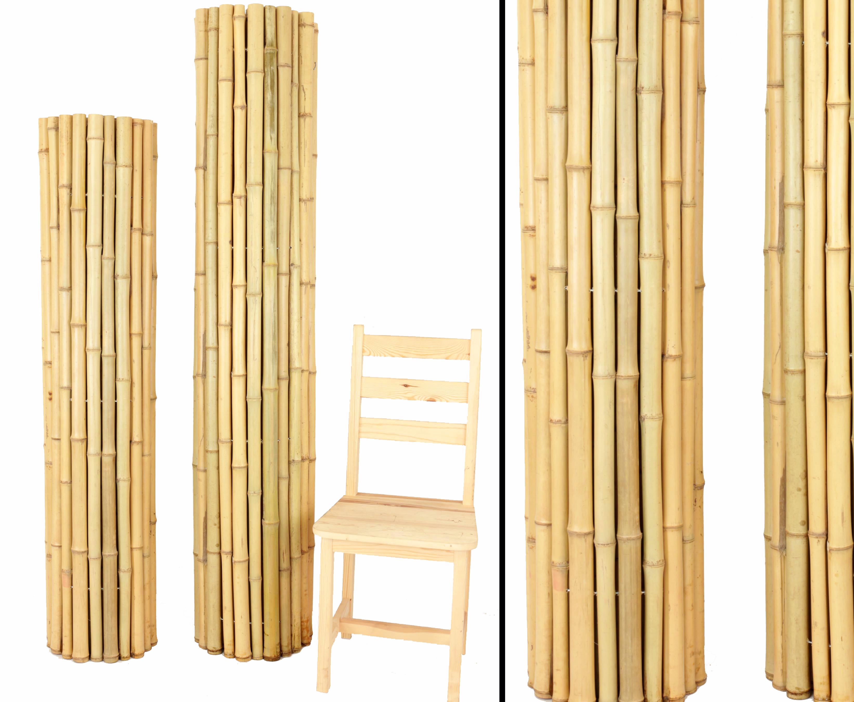 8 bis 9cm von ca Sichtschutz aus Bambusrohr naturgrün 180cm mit einem Durch 