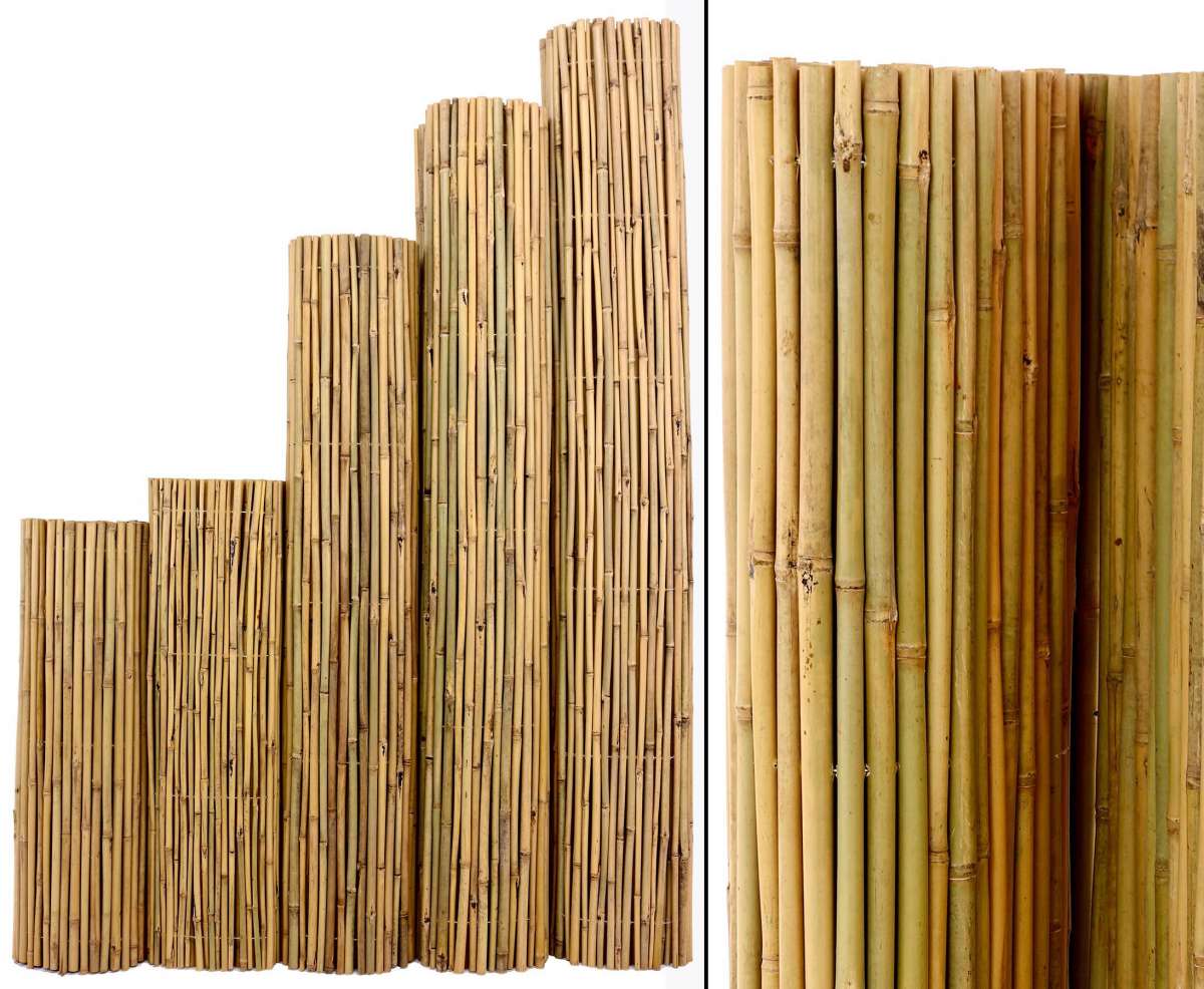 Bambusmatte Bali – Stabiler Sichtschutz 80 X 300 Cm, Aus Tonkin-Bambus, Mit Draht Durchbohrt, Für Balkon & Garten