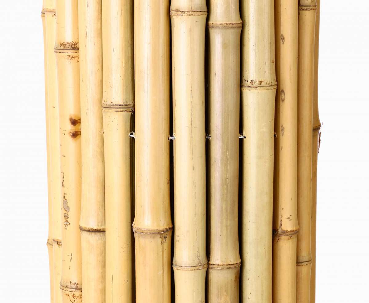 Bambusmatte 'Bali Big' Rollzaun – 150x200 Cm, Naturbelassen, Aus Moso-Bambus (3,5-5 Cm Durchmesser)