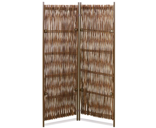 Raumteiler 2teilig "Skagen" 180 x 190cm Weide natur