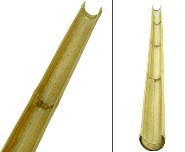 Bambusrohr Kappe als 2/3 Schale APUS naturgelb Durch. 6 bis 7cm Länge 200cm