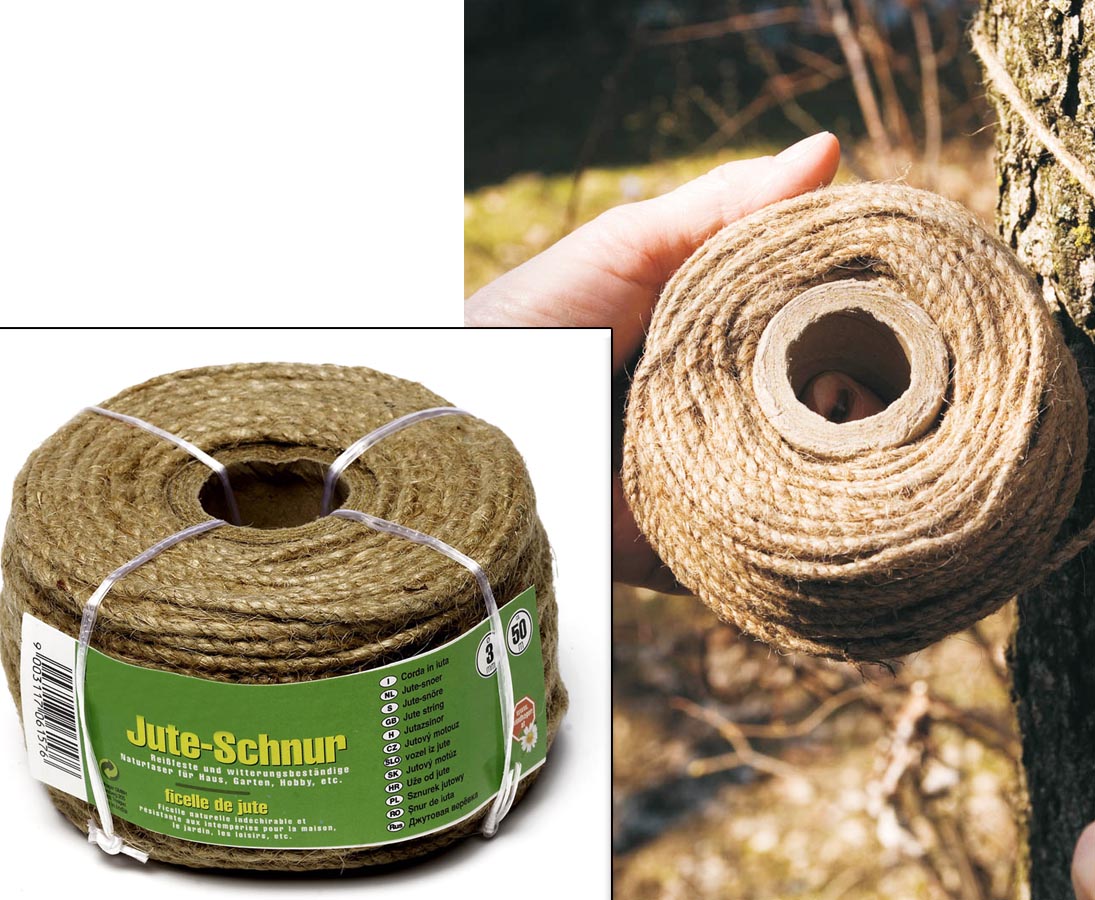 Connex Jute-Schnur Jutegarn Kordel Paketschnur 100% Natur Ø 3 mm x 50 m reißfest 