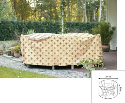 Videx Schutzhülle Für Gartenbank – Lilien-Design, 190 Cm Breit, Wetterfest & Reißfest