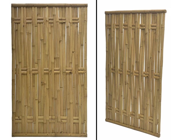 Bambuselement "Jawa" 180x100cm gelblich braun geflochten aus Latten mit 3-4cm