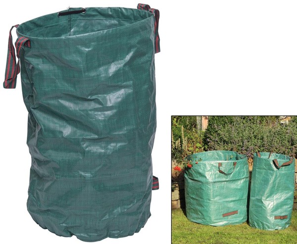 Laubsäcke für Gartenabfälle aus PE Material grün mit Höhe ca. 76cm und einen Durch. von 45cm