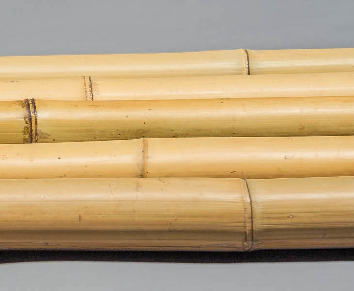 Länge 300cm 20er Set Bambusrohr gelb 3,5-4,5cm gebleicht Moso Bambus Durch