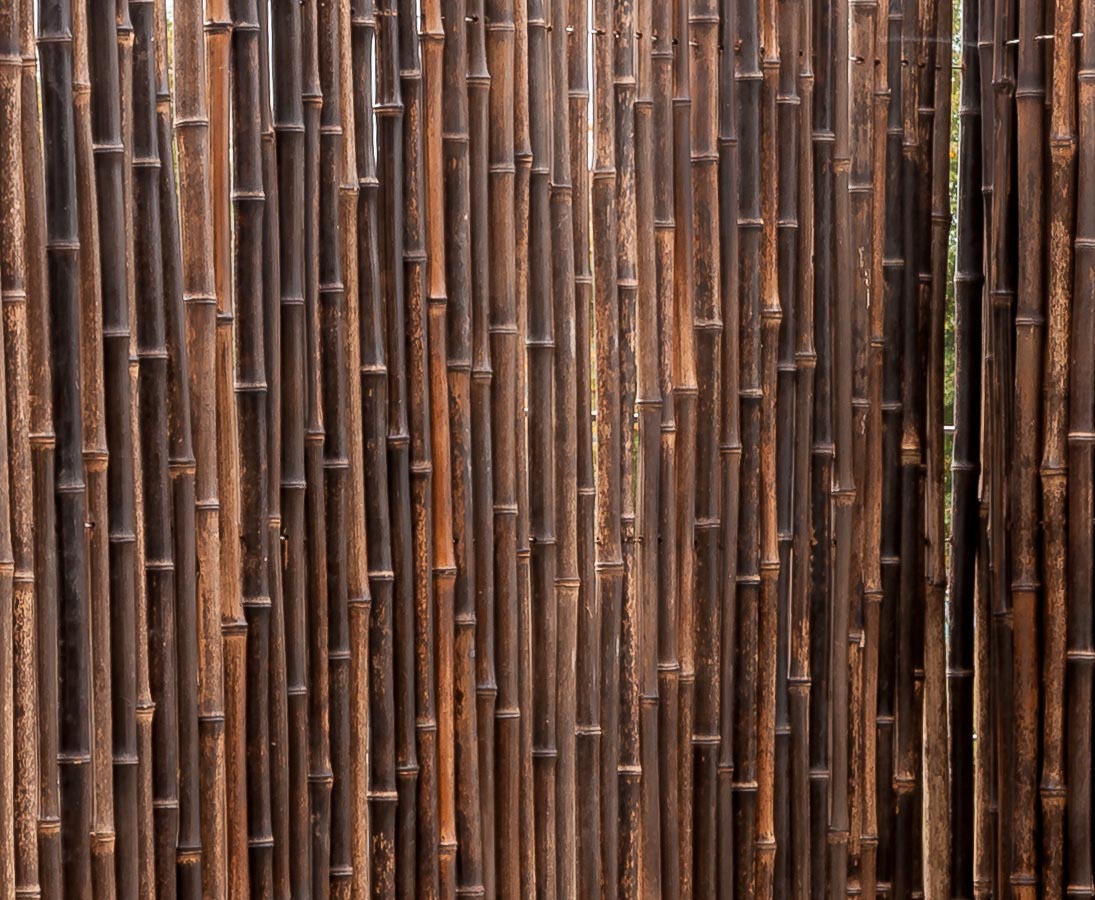 naturfarbe Schwarze Bambusmatte 150 x 250cm Durchmesser Bambusstäbe ca 24mm 