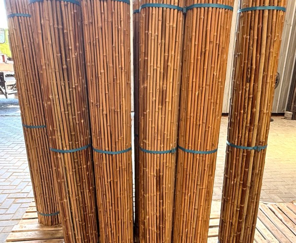 Yogy Bambusrollzaun Cendani Bambusrohre Durch. 1–2 cm H150 x B200 cm mit Edelstahldraht