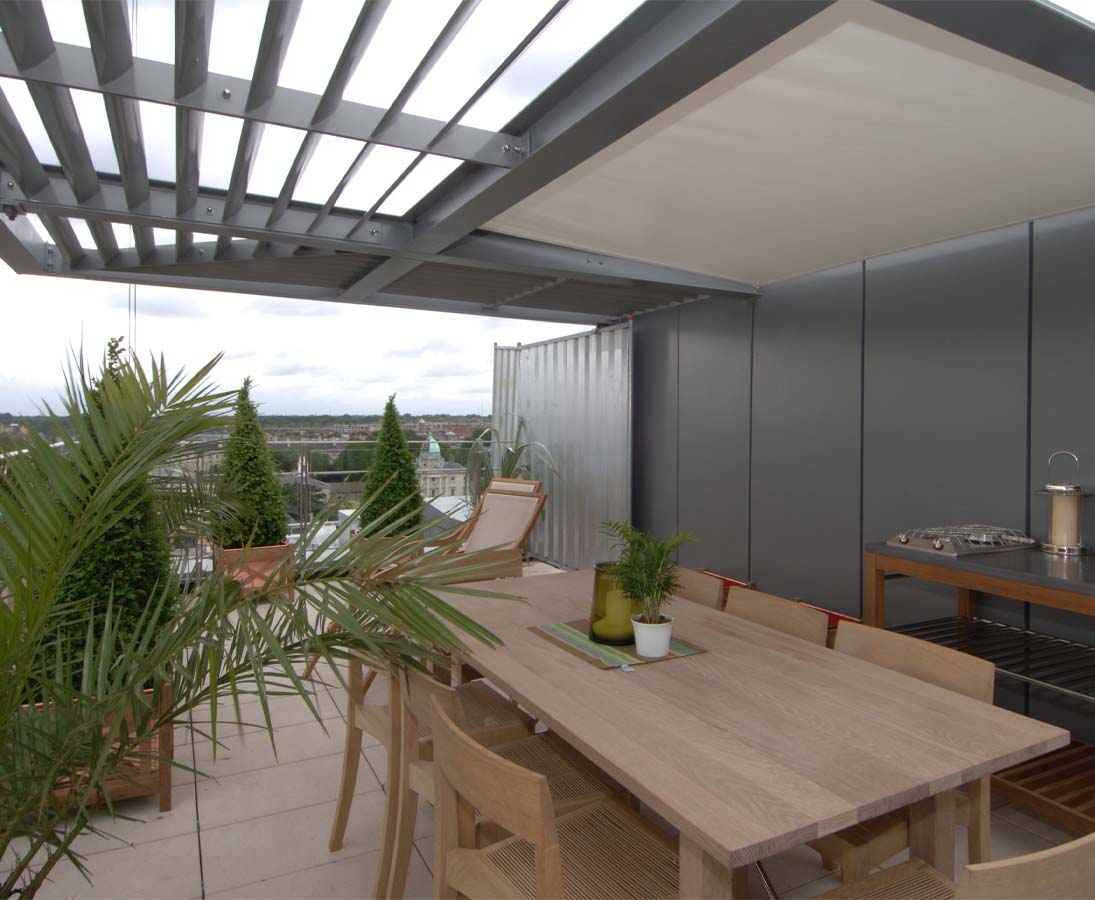 Sichtschutz Dachterrasse modern