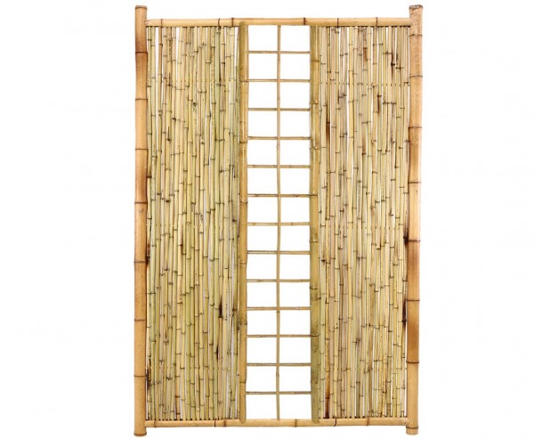 Sichtschutzwand Bambus "TEN New Line10" mit Spalier mittig 180x120cm